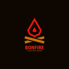 Bonfire logo. adventure. campfire. company logo design