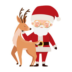 reindeer with santa
