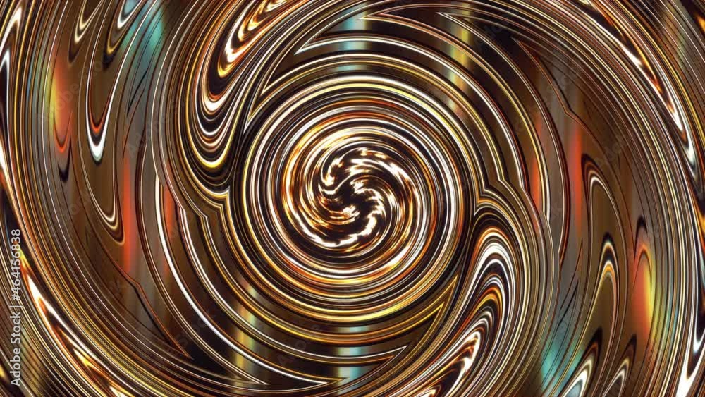 Poster colorful glow brown neon colors spiral and blending around center abstract background. hypnotizing v