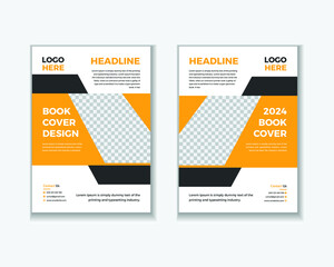 Creative modern and professional layout   business corporate book cover design template in a4.
