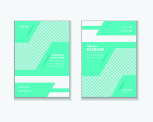 Creative modern and professional layout   business corporate book cover design template in a4.