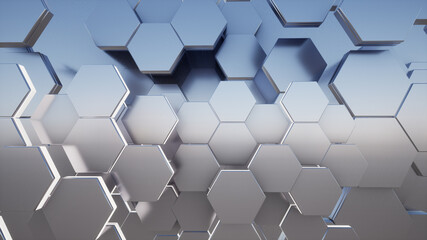 Obraz na płótnie Canvas Alluminum Hexagons Background