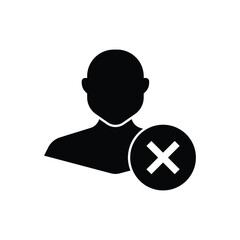 Remove user icon design isolated on white background