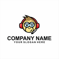 monkey game logo vector