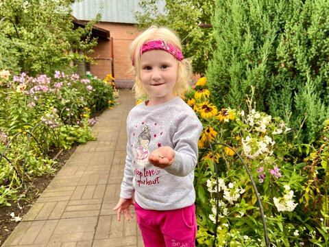 little child in the garden