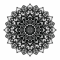 Vector round abstract circle. Mandala style.