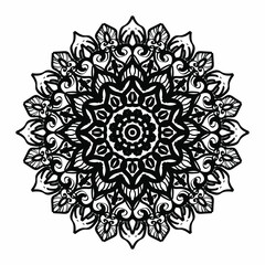 Vector round abstract circle. Mandala style.