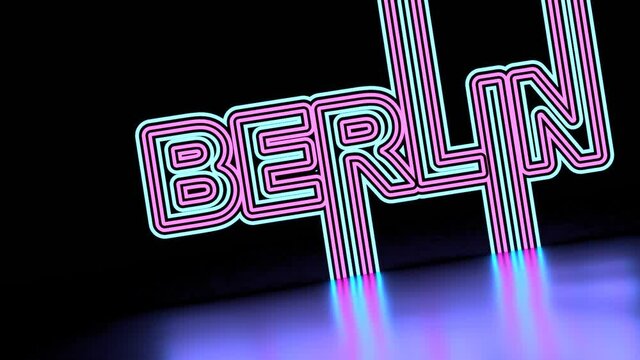 Berlin city name in geometry style design.