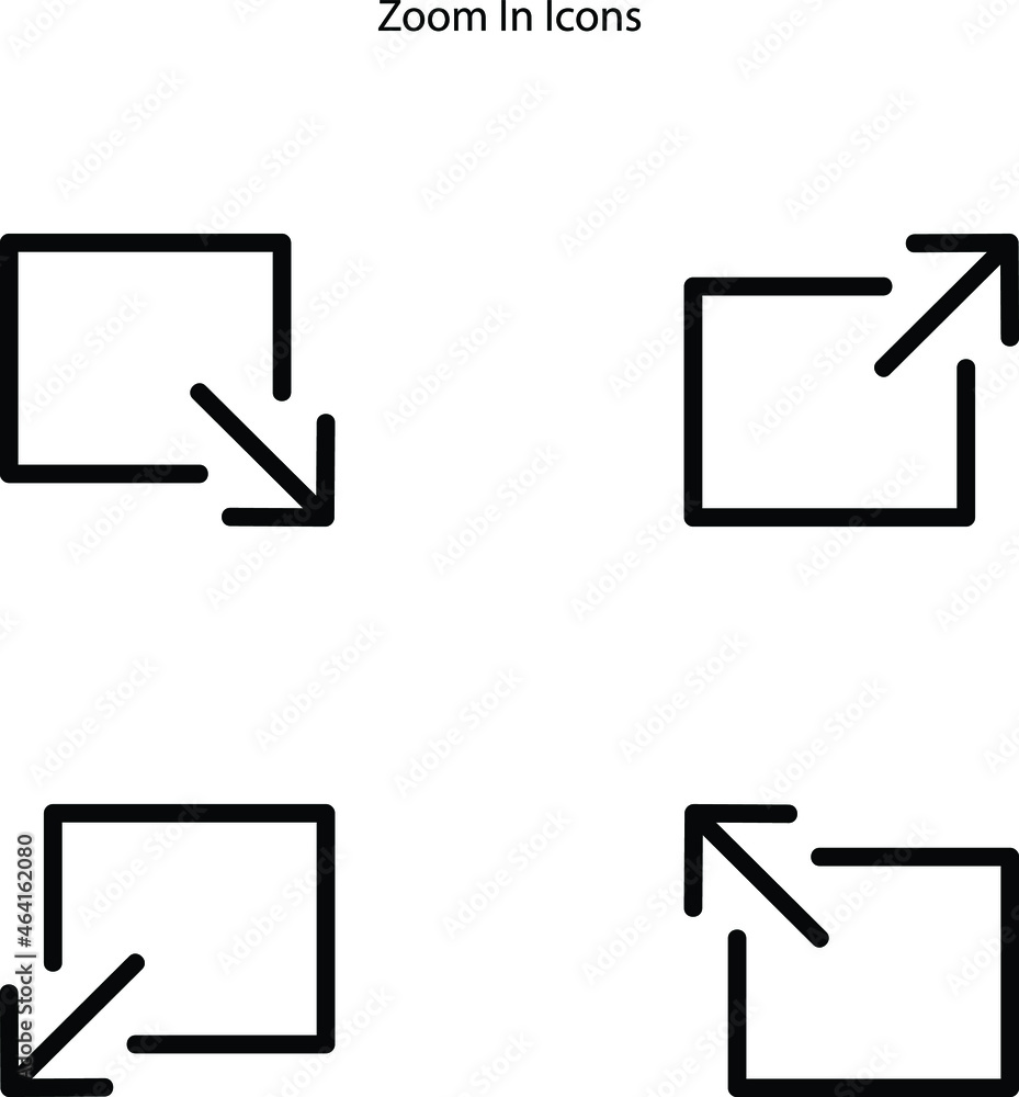 Poster zoom in icons isolated on white background. zoom in and icon thin line outline linear zoom in symbol