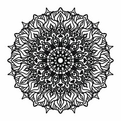 Vector round abstract circle. Mandala style.