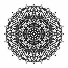 Vector round abstract circle. Mandala style.