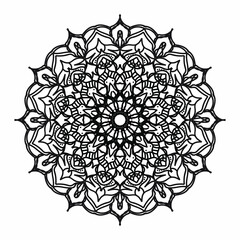 Vector round abstract circle. Mandala style.