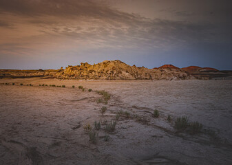 Strange  figures made of clay and stone. An unusual place on Earth in Beast, New Mexico