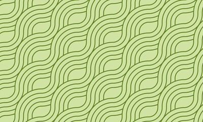 Fototapeta premium Smooth Zig Zag Geometric Pattern Dark Lines On Light Green Background