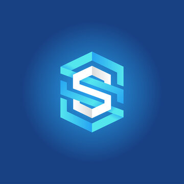 initial logo SS or letter SS logo, very suitable for a technology business logo or other business, can also be used as a game or technology community logo