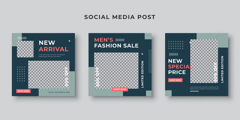 Men's fashion sale social media post template