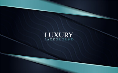 Luxury Navy Background Wave Texture With Line Tosca Gradient