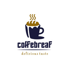 Logo Coffee Bread For Cafe Restaurant Beverages And Food
