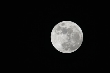 full moon over black