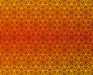Abstract geometric drawing with lines, mandalas
Seamless vector background. yellow orange texture. Round Ornament Pattern