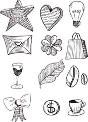 a set of signs and symbols sketch