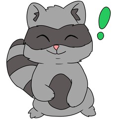 Happy raccoon