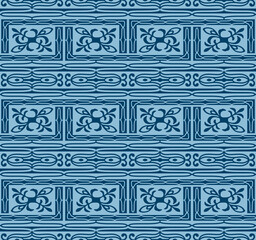 Obraz premium Japanese Tribal Art Brick Vector Seamless Pattern