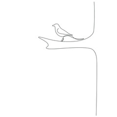 Magpie bird on white background line drawing vector illustration