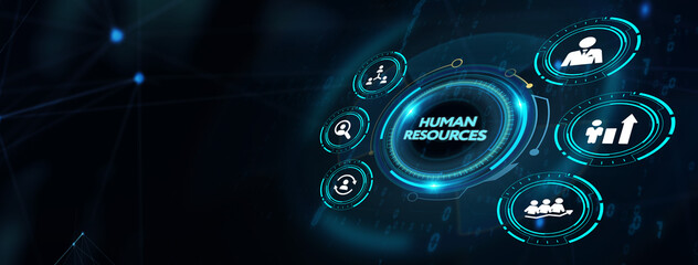 Business, Technology, Internet and network concept. Human Resources HR management concept. 3d illustration