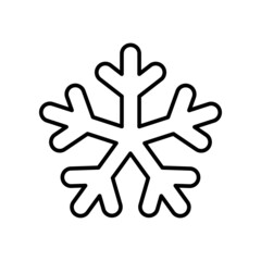 snowflake icon vector sign symbol isolated white