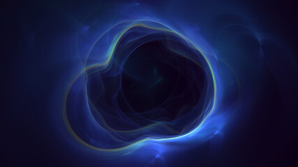 3D rendering abstract multicolor fractal light background