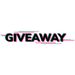 giveaway text lettering for your marketing in glitch style