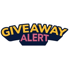 giveaway text lettering for your marketing in pop art style