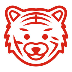 Obraz premium 虎のキャラクター ベクターイラスト