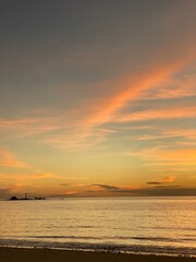 sunset on the beach