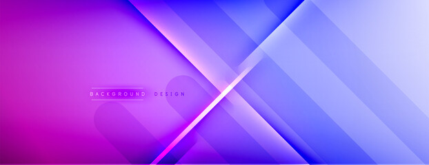 Abstract background - lines composition created with lights and shadows. Technology or business digital template. Trendy simple fluid color gradient abstract background with dynamic