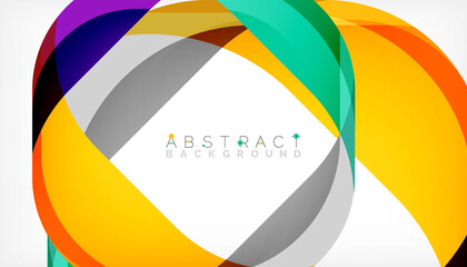 Abstract square shape with overlapping waves, minimal geometric background. Vector Illustration For Wallpaper, Banner, Background, Landing Page