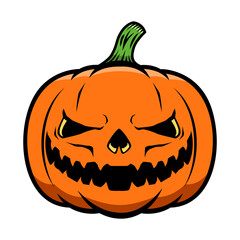 Halloween pumpkin. Design element for poster, card, banner, sign t shirt. Vector illustration