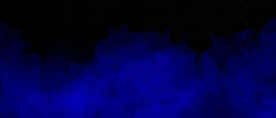 clouds and smoke Abstract black and blue watercolor gradient abstract background