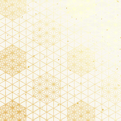 麻の葉模様　和風背景素材

