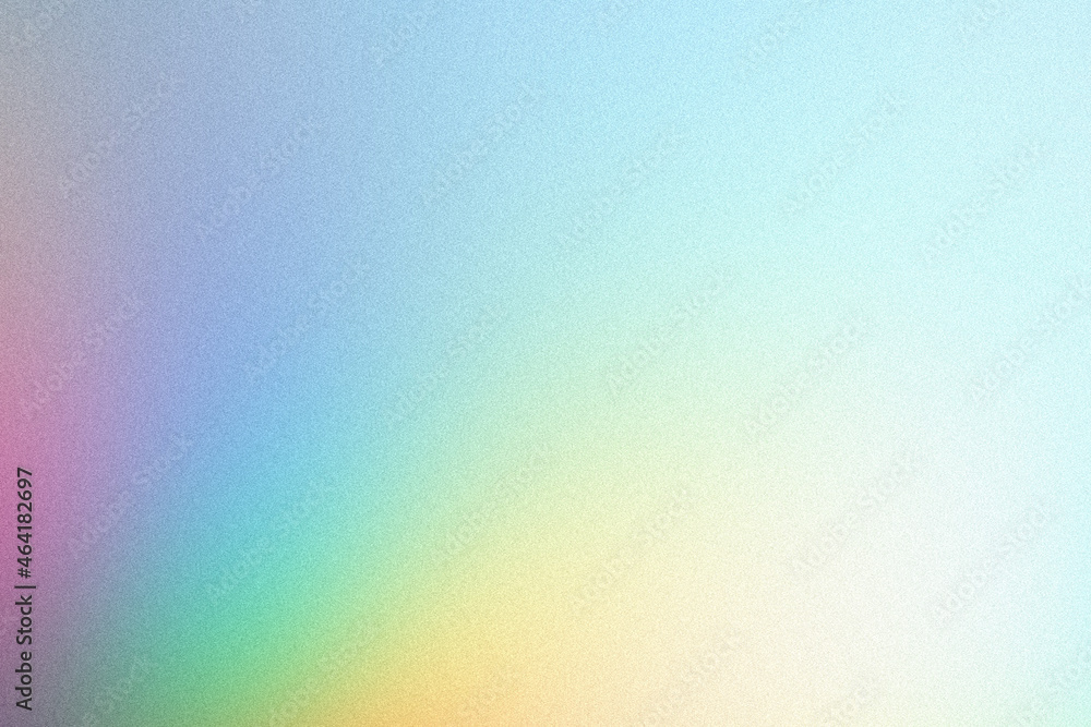 Poster Abstract pastel holographic blurred grainy gradient background texture. Colorful digital grain soft noise effect pattern. Lo-fi multicolor vintage retro design.