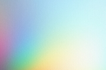 Abstract pastel holographic blurred grainy gradient background texture. Colorful digital grain soft noise effect pattern. Lo-fi multicolor vintage retro design.