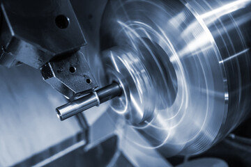 Machining parts on a lathe. A vice clamp the workpiece, which sharpens the cutter.