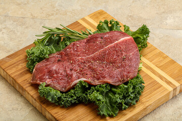 Raw beef steak for grill