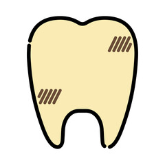 黄ばんだ歯（1本）