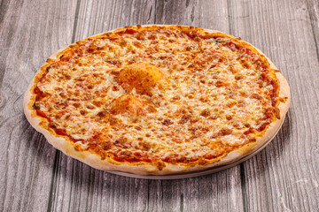Italian traditional Pizza Margarita with cheese