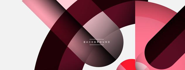 Trendy shapes, color minimal design composition, lines and shadows for wallpaper banner background or landing page
