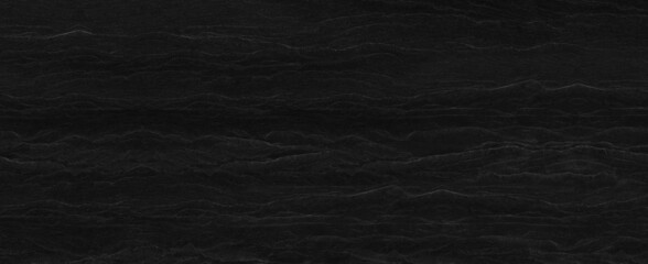 Panorama dark gray stone background with copy space. Black grunge banner with rock texture.
