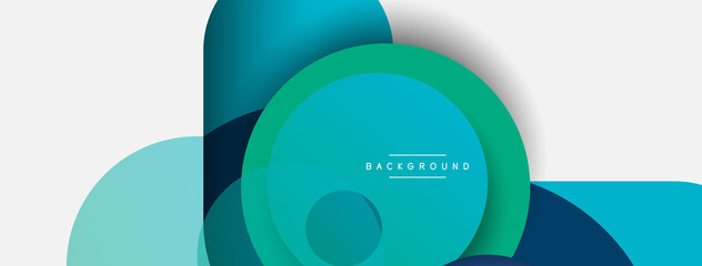 Circle and round shapes abstract background. Vector illustration for wallpaper banner background or landing page