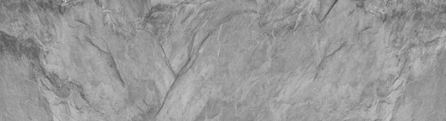 Panorama black wall slate texture rough background, dark concrete floor or old grunge background.